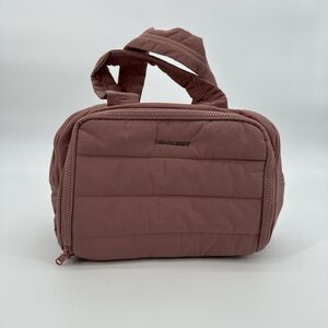 Bagsmart Dusty Rose Pink Puffy Travel Case Cosmetic Bag